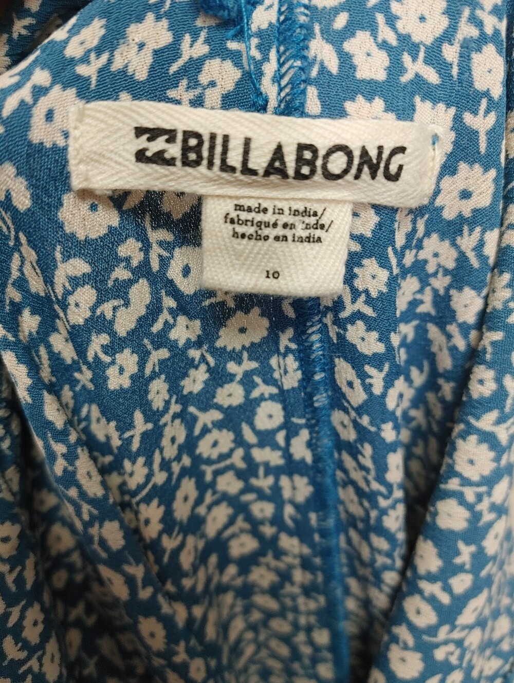 Billabong Florida Floral Wide Leg Jumpsuit Size 10 - Picture 9 of 12